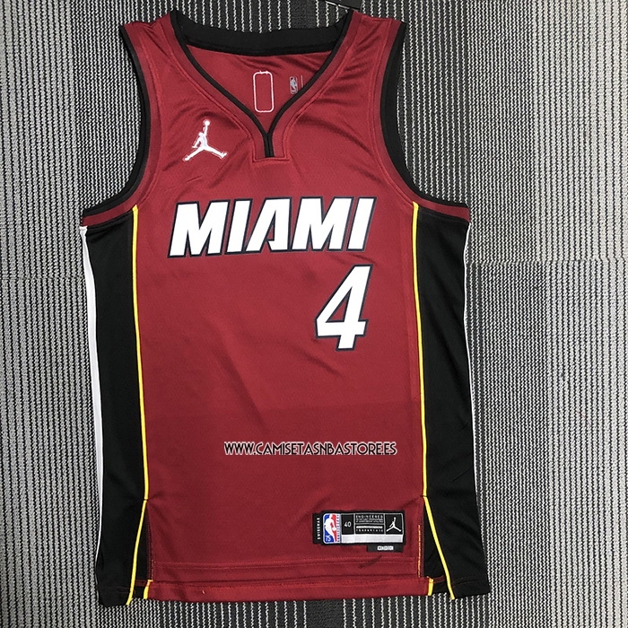 Victor Oladipo NO 4 Camiseta Miami Heat Statement 2020-21 Rojo